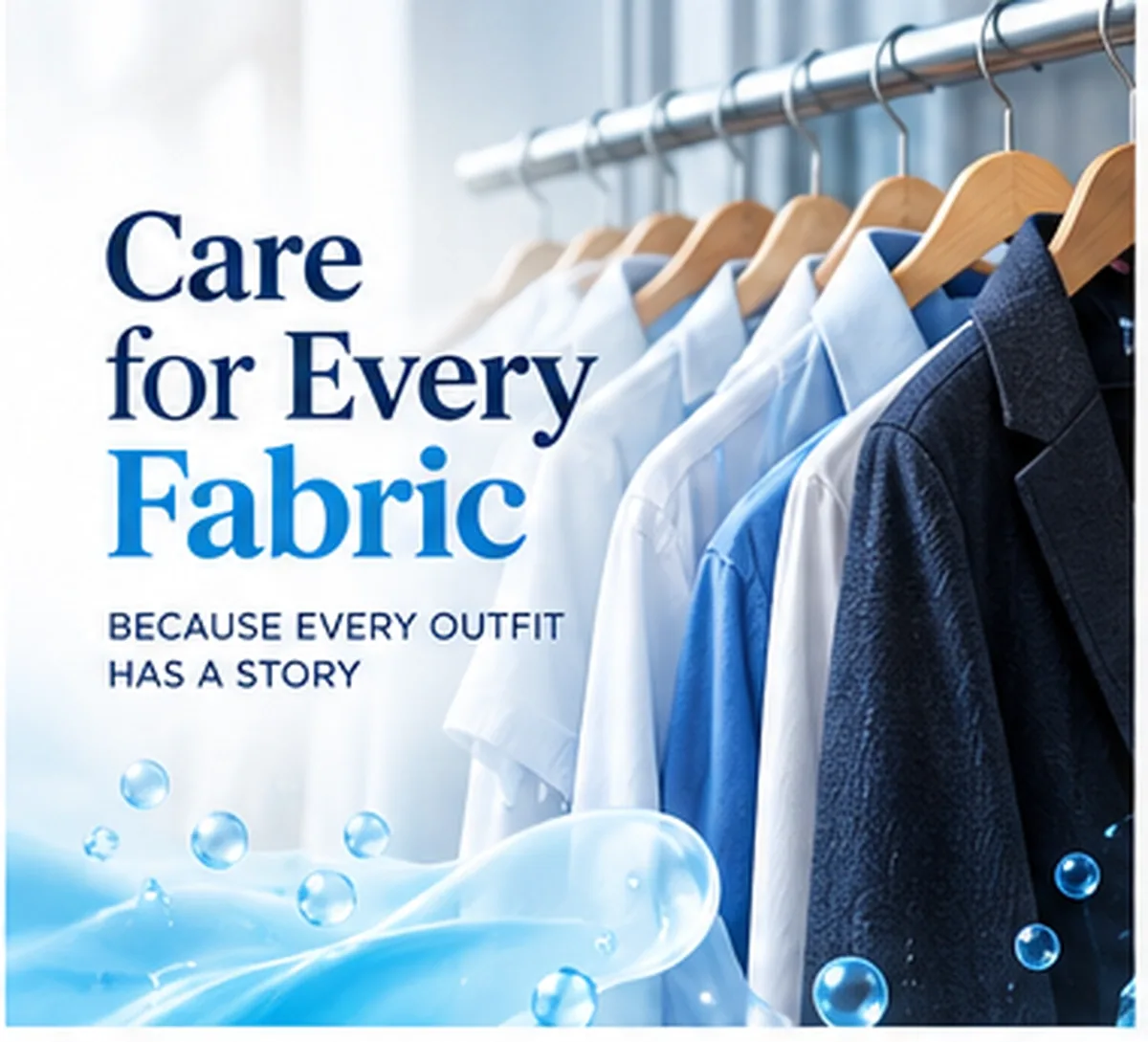 Freshly cleaned and folded garments ready for delivery